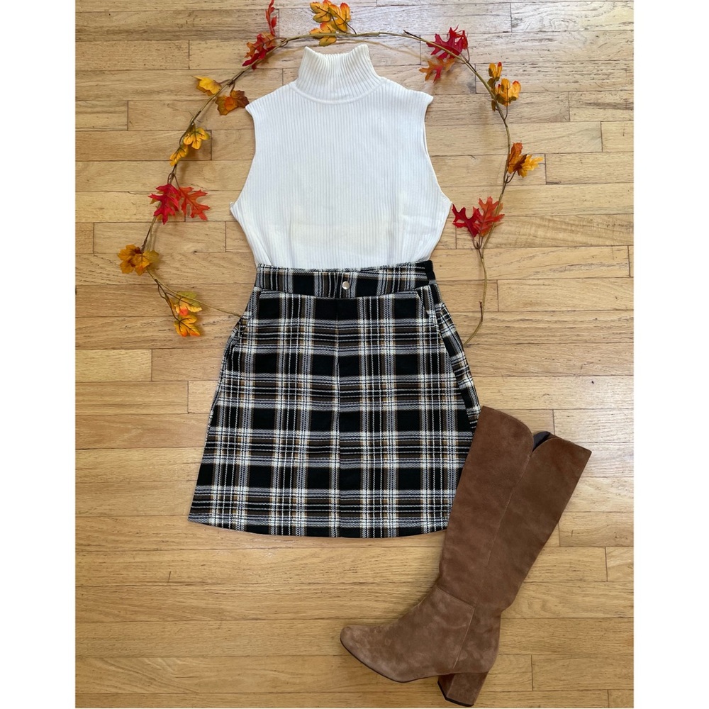 Fidela Plaid Skirt